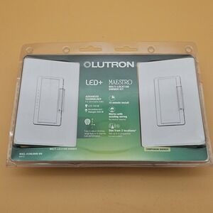 Lutron Maestro 2-Pack Dimmer Multi Location Kit LED+ White MACL-153MLRHW-WH